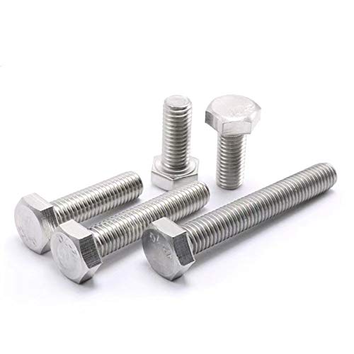 Image of 30 Pcs M6 Hex Bolt M6-1 x 18mm UNC Hex Head Screw Bolts A2-70(304) Stainless Steel Fully Threaded Hex Tap Bolts,Plain Finish,Fully Threaded (M6 x 18mm)