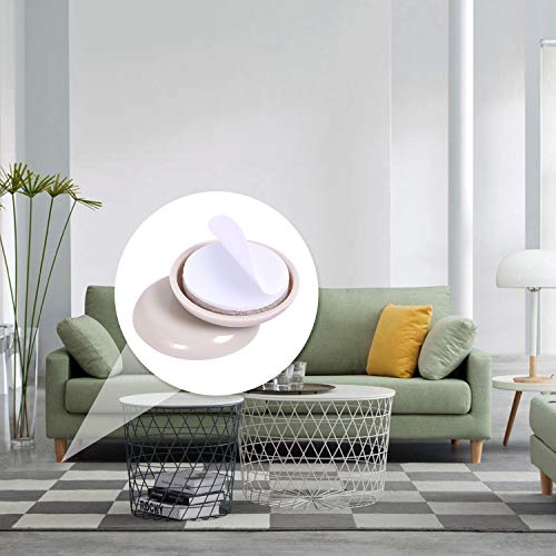Deslizadores para muebles Ezprotekt redondos con base autoadhesiva suave 5