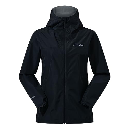 Berghaus Women's Standard Rain Jacket Waterproof Hydroshell, Pro 3.0 Black/Black