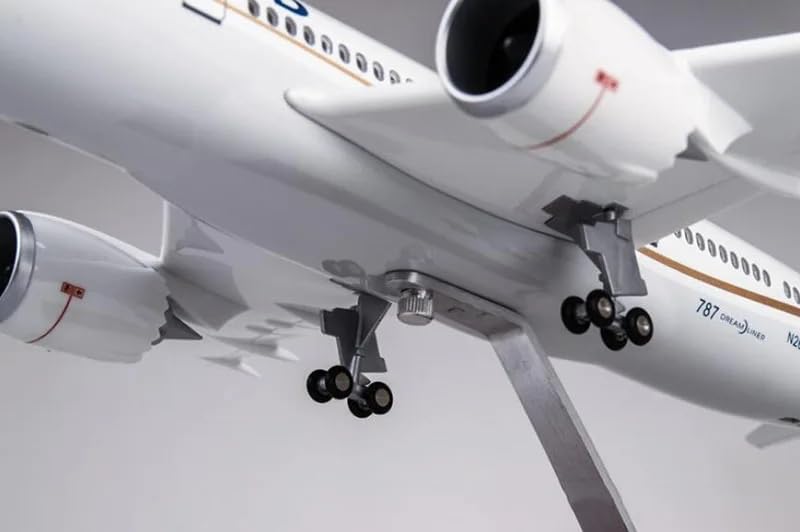 ZHRDWE Boeing 787 1:130 Avec LED – Maquette D'avion Pour Riyad, Collection, Alliage Zinc Et Lumière Vocale