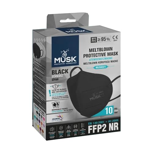 5 Layer Meltblown Protective Mask for Adults (Individually packed - Pack of 10) Made in Turkey