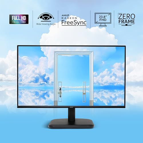 Acer EK240Y G0 23.8 Inch IPS Full HD 1920x1080 Backlit LED LCD Monitor I 1 MS VRB, 120Hz Refresh I 250 Nits I Zero Frame I HDMI & VGA Ports with... - Image 3
