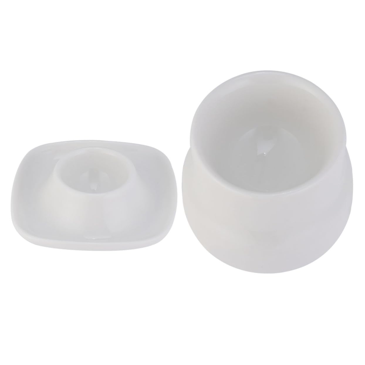 NAMOARLY 2pcs Ceramic Egg Cup Egg Tray Decor Tray Trim Tray Little Egg Cup Hard Boiled Egg Holder Baked Egg Cups Stuffed Eggs Egg Dispenser Egg Carton Boiled Egg Cups White Ceramics