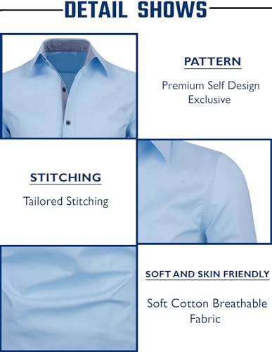 Image of Zombom Men's Combo Regular Fit Cotton Blend Full Sleeve Casual Shirts Pack of 3