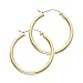 14k Yellow Gold 2mm Thickness Hinged Hoop Earrings (25 x 25 mm)