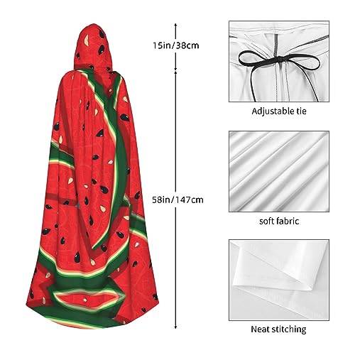 Cape à capuche pastèque rouge au design Renaissance unique pour cosplay et Halloween - 5