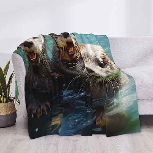 Couverture légère loutre pour canapé : idéale pour vos soirées cocooning - 6
