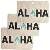ulu Lagoon Hanging Car Air Freshener | Tropical Beach Coconut Surf Wax Scent Mini Wave | Long Lasting Car Freshener, Closet and Beyond | Made In USA | 3 Pack (Aloha)