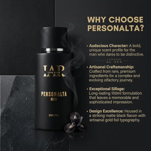 Image of Personalta Eau de Parfum for Men - Power & Presence Fragrance for a Bold Statement with Grapefruit, Violet Leaf, Lavender, Cashmeran, Tonka Bean, Musk & Amber - 100 ML