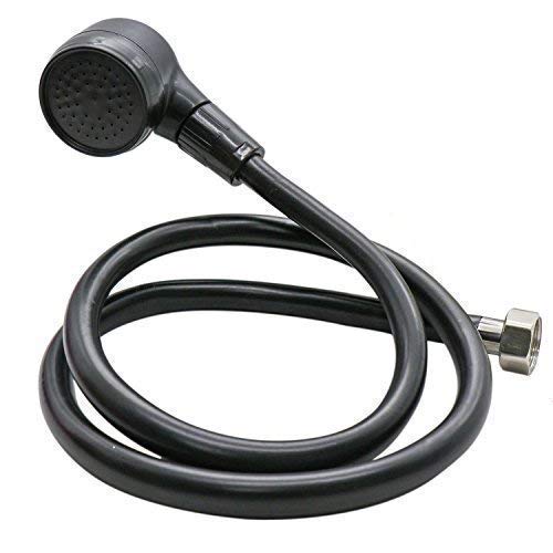 Pomeat Dog Shower Head Spray Drains Strainer Pet Bath Hose Sink Shampoo Sprayer, Black