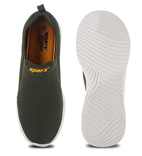 Image of SPARX Men SM-651 Olive Golden Yellow Sports Shoes (Size - 8)