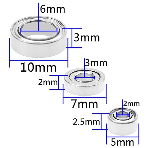 Share Goo HS160 15Pcs Sharegoo Ball Bearing Set 3X7X2Mm 2X5X2.5Mm 6X10X3Mm Compatible With Wltoys 1/28 K969 K979 K989-07 K989-08 K989-09 Rc Car Upgrade Parts thumb #5