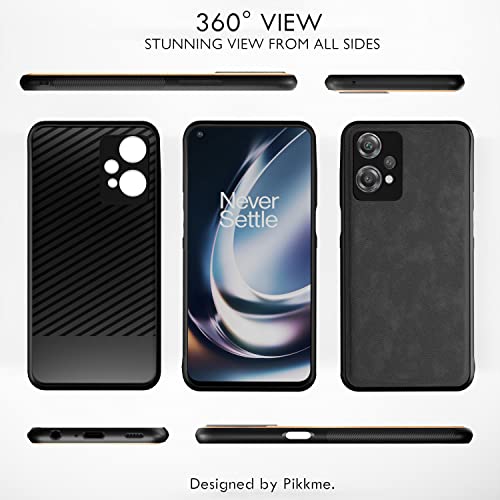 Image of Pikkme Oneplus Nord Ce 2 Lite 5G Back Cover | Flexible Pu Leather | Full Camera Protection | Raised Edges | Super Soft-Touch | Bumper Case for Oneplus Nord Ce 2 Lite 5G (Grey)