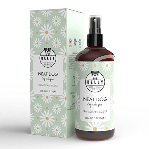 Belly Dog Cologne Spray - A Frangipani Dog Perfume & Dog Spray Serving As Dry Shampoo for Dogs - A Natural Dog Spray for Smelly Dogs, 8.45 Fl Oz