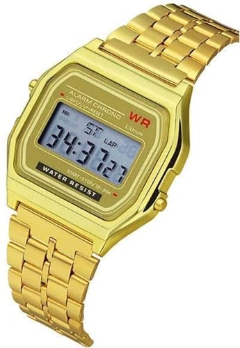 Image of Acnos Brand Digital 4 Colours Vintage Square Dial Unisex WR70ist Watch for Men Women Pack of 1 (WR70)