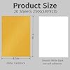 20 Sheets Gold Glitter Cardstock 8.5 x 11 Inches, Heavyweight 250gsm Premium Sparkling Card Stock Paper for Card Making DIY Craft Party Decoration School Student Supplies (Gold) #1