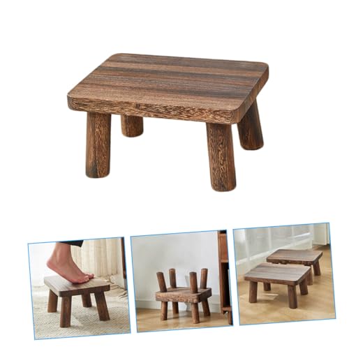 Taburete de madera maciza de alta resistencia, banco rectangular de diseño noble 5