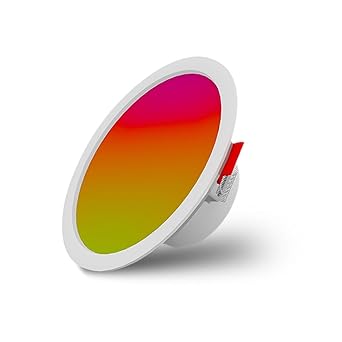 arcnics Polycarbonate - 9W Smart Wifi Led False Ceiling Light, Smart Downlight, Cool/Warm White + Rgb - 16M Colours + Remote Control - Compatible With Alexa, Google Assistant, Smart Life (White)