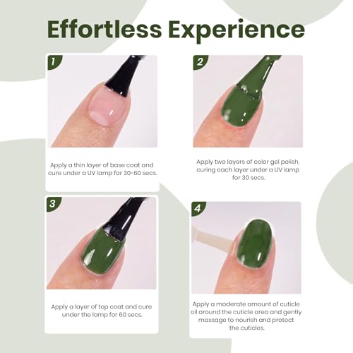 Image of Beetles Green Gel Nail Polish - 15ML /0.51Fl Oz, Hema Free Dill Green Gel Polish, Same Color Same Bottle, Soak Off UV LED Lamp Summer Nails Art, Manicure Salon DIY