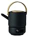 Produktbild Stelton Theo Set Teekanne 1,25 Liter und Stövchen aus Steingut schwarz