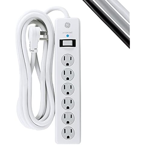 GE Power Strip with 6 Outlets and 8ft Cord Cover