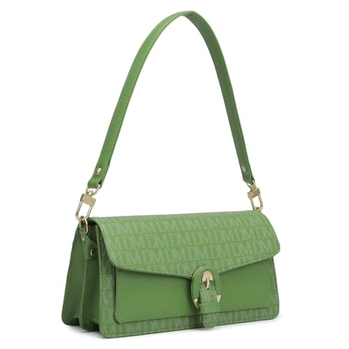 Image of Da Milano Women's Leather Shoulder Bag - Green