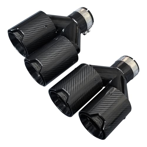 Carbon Fiber Dual Exhaust Tips for BMW F22/F23/F30/F31/F32/F33/F36 2.0T (N20/B48) 2.5