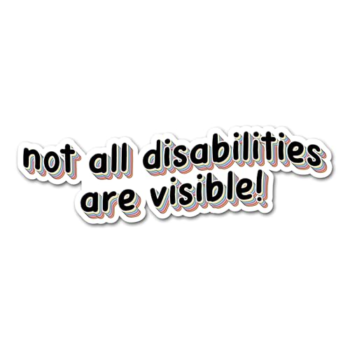 2 adesivi in vinile con scritta "Not All Disabilities are Visible - Hidden Disability Disabled Mobility", adesivo blu #82429