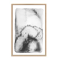 SIGNWIN Framed Canvas Wall Art Abstract Forest Canvas Prints Home Artwork Decoration for Living Room,Bedroom - 16x24 inches