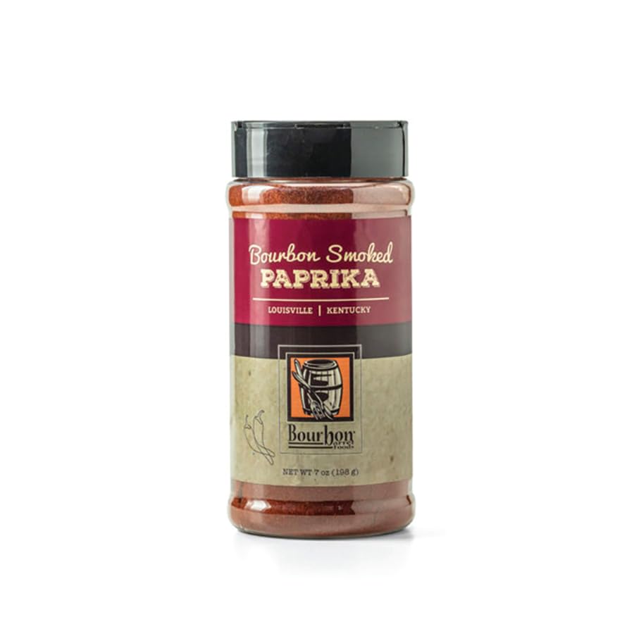 Bourbon Barrel Foods Bourbon Smoked Paprika, 6 Count of 7 oz Jar, Handpicked in New Mexico, Slow-Smoked with Bourbon Barrel Planks