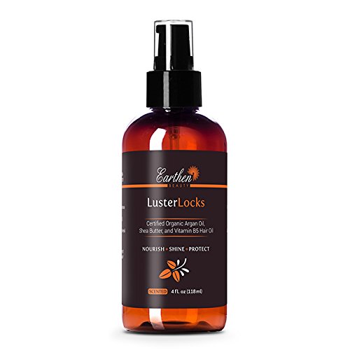 Earthen Beauty LusterLocks Certified Organic Argan Oil, Shea Butter, and Vitamin B5 Hair Oil Scented