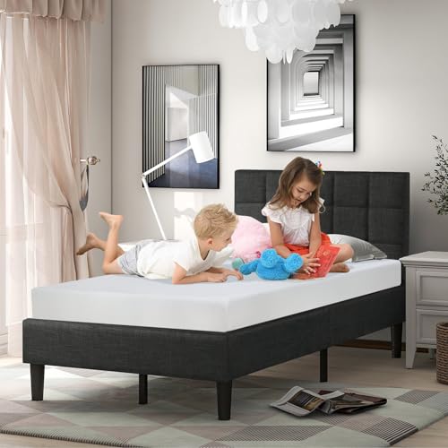 5/6/8/10/12 Inch Twin Mattress, Gel Memory Foam Pad for Cool Sleep & Pressure Relief, Medium Firm for Kids, Adults, Bunk Bed, Trundle Bed, CertiPUR-US Certified (5 in)
