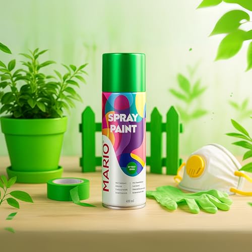 Image of Mario Spray Paint - 13 Fresh Green (400ml) | Fresh Green Spray Paint for Automotive, Metal, Wood & DIY Projects