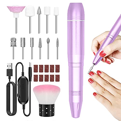 MAYCREATE® Nail Drill Machine Professional, 20000rpm Adjustable Electric Nail Filer Machine with 22pcs Accessories, Portable Manicure Pedicure Kit for Women, Nail Salon, Acrylic Gels Callus Removal