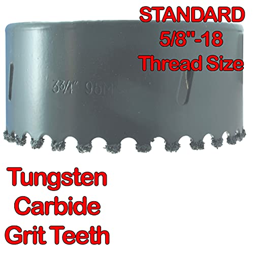 Carbide Hole Saw Bit 95mm for Concrete 3 3/4 in Hole Saw for Plasterboard 95mm Hole Saw for Recessed Lighting Cement Backer Board Brick Fiberglass Pavers and Cement Block For PVC Pipes - Image 3