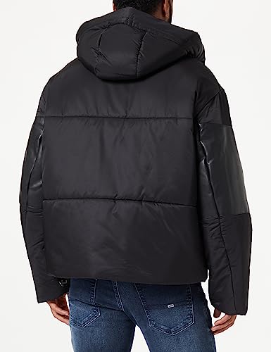 Armani Exchange Men's Nylon Hooded Padded Jacket, Black, XXL3