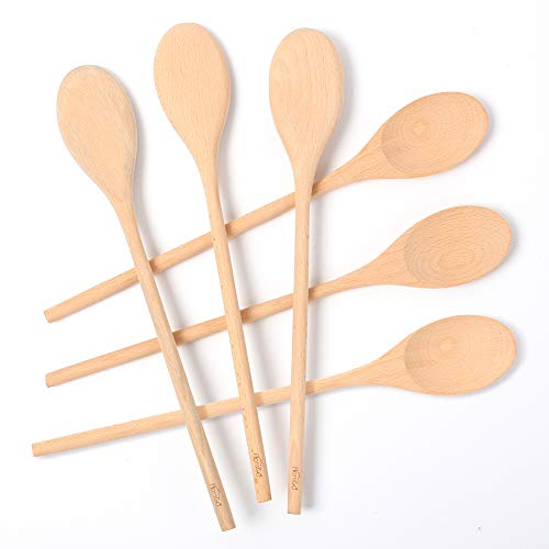 Hansgo HH0119 Long Handle Wooden Cooking Mixing Oval Spoons thumb #6