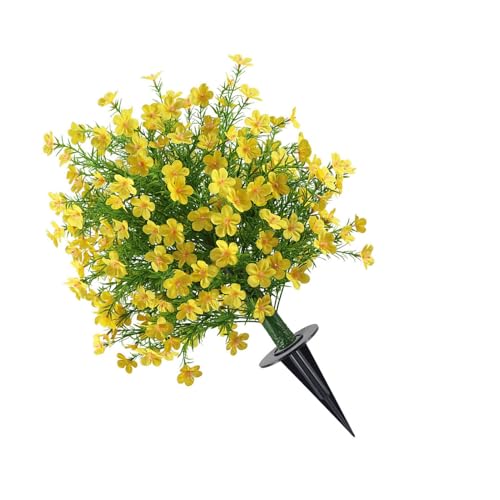 Árboles de bolas de topiario artificiales amarillos para decorar patios y terrazas exteriores 7
