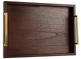 Wooden Serving Decorative Tray Home Decor with Handles Farmhouse Rustic Mordern Serving Tray for...