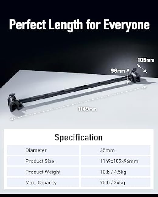 Easy Bar Exclusive for BYZOOM FITNESS Adjustable Dumbbell to Barbell for Weight Training Fitness Exercise Full Body Workout for Home Gym Woman Beginner Black