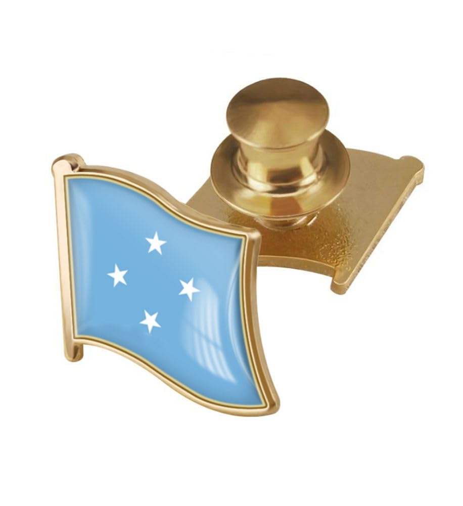 vmcoatdu Country Flag Backs Locking Pin Keepers Locking Clasp Pin Badge International Travel Brooch Metal Alloy Souvenir Pin 0.75x0.7 Inch Small Pin