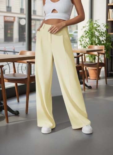 Image of GRECIILOOKS Trousers for Woman | Womens High Rise High Waist Flared Korean Style | Formal Pant for Women Office Wear| Track Pants for Womans Elegant for College & Events (Available in Plus Size)