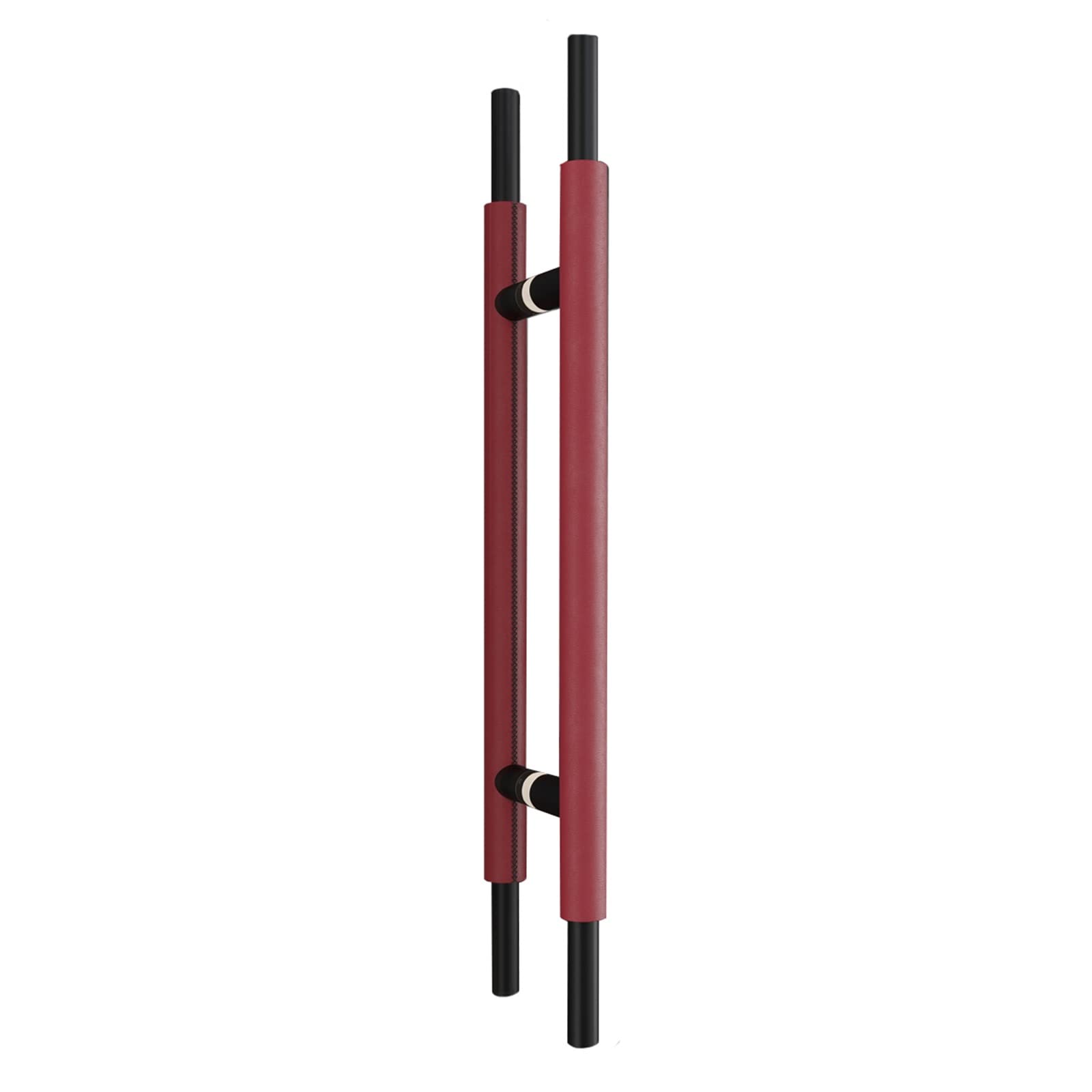 Niusabou K Red Door Handle Barn, Stainless Steel Glass Wood Barn Door Push Pull Bar Handle Doublesided Multicolor Multisize(,80 Cm/31.5 In)