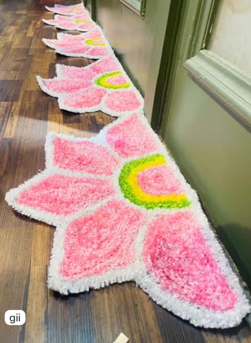 Image of Rangoli Floor Decoration Mat, Haldi & Mehndi Ceremony, Pooja and Festivals | Traditional Floral Design Decorative Mat for Home Entrance, Mandap & Event Decor