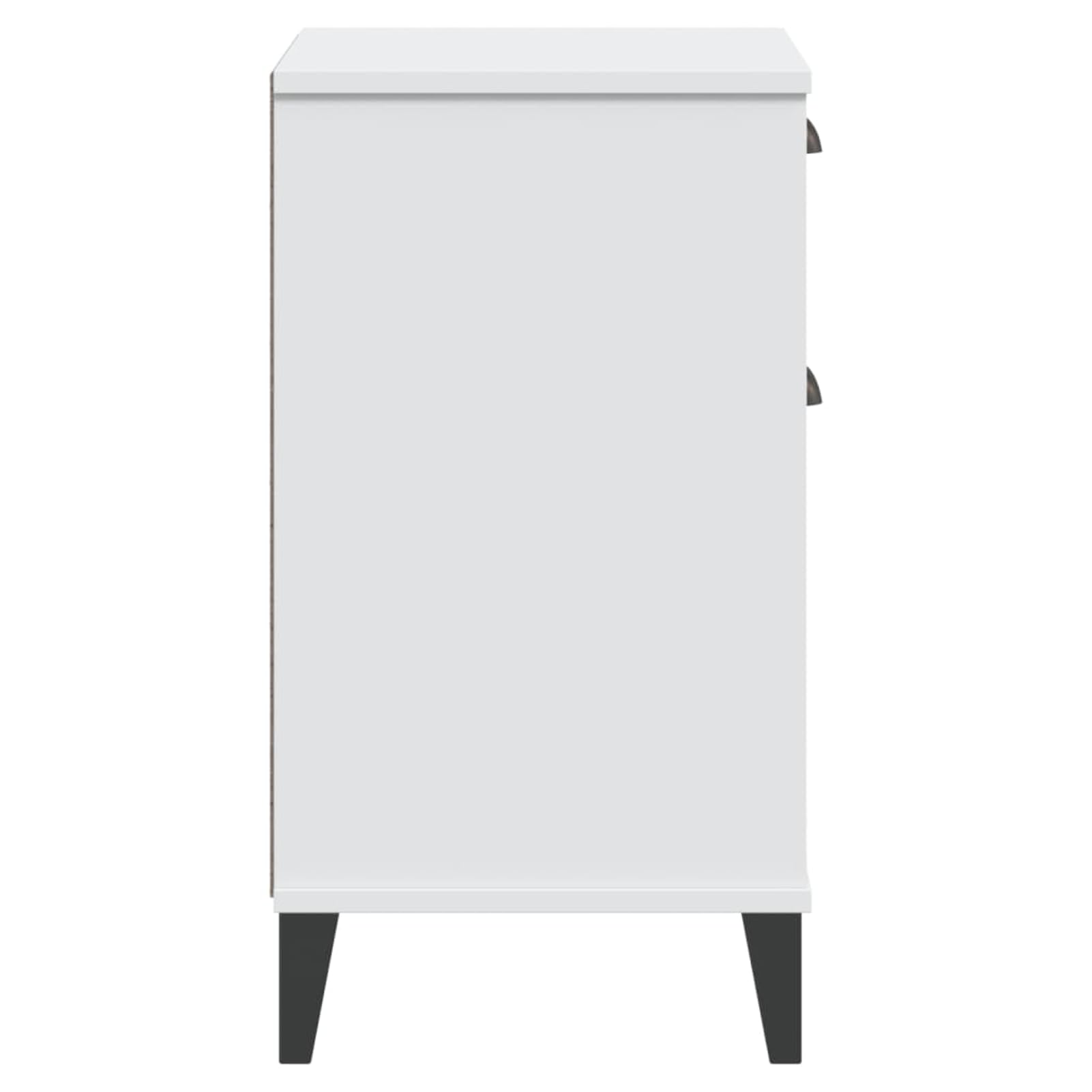 Nachttisch VIKEN Weiß 40x35x65 cm Holzwerkstoff | Stabil & feuchtigkeitsbeständig, 1 Schublade + 1 Türfach, einfache Reinigung mit feuchtem Tuch
