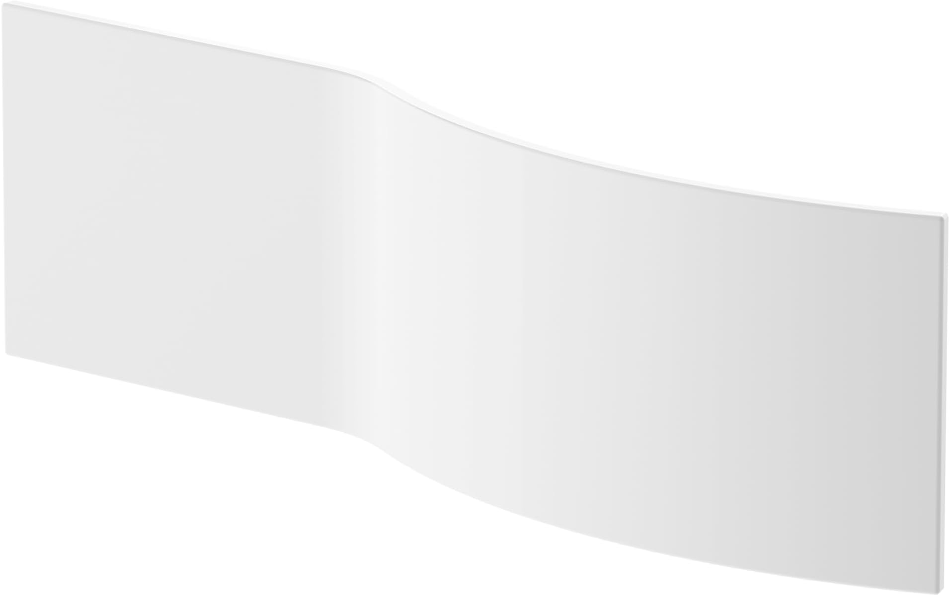NUIE WBB200 ǀ Modern Bathroom B Shaped Bath Front Panel, 1700mm x 500mm x 150mm, White