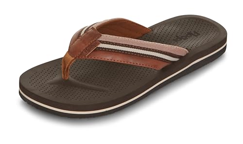 Floopi Flip Flops for Men Premium Canvas Men Beach Sandals With Dotted Texture Footbed Comfort Fit Sandals with Indoor & Outdoor Anti Skid Soles4