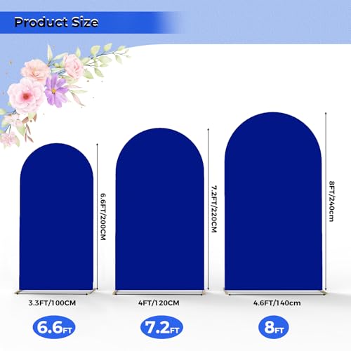 Cobertor de arco Babenest azul real para bodas set 3 miniatura 4