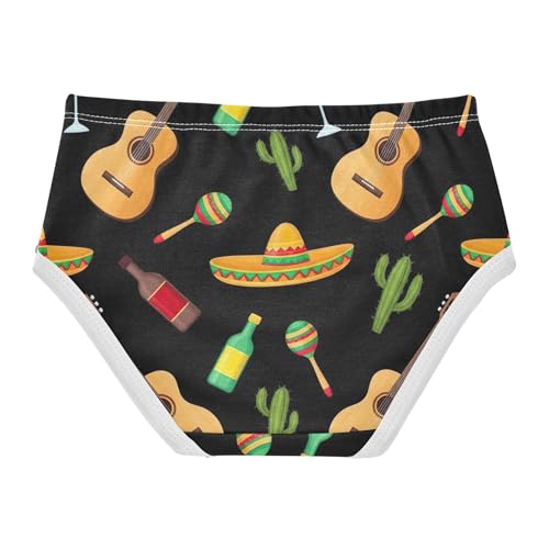 Cotton Girls Underwear Toddlers Classical Wooden Guitars Beer Cactus Little Girl Panties Florals Briefs Kids Undies 2t2