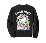 divertente unicorno kawaii ramen dicendo uomini donne bambini felpa